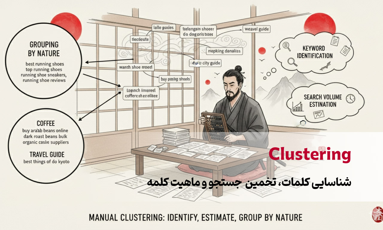 کلاسترینگ دستی؛ شناسایی کلمات، تخمین جستجو و ماهیت کلمه