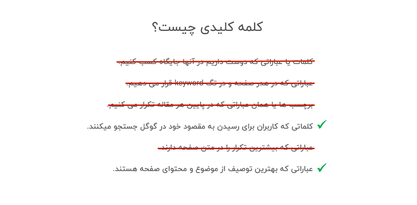 باورهای اشتباه در مورد کلمات کلیدی